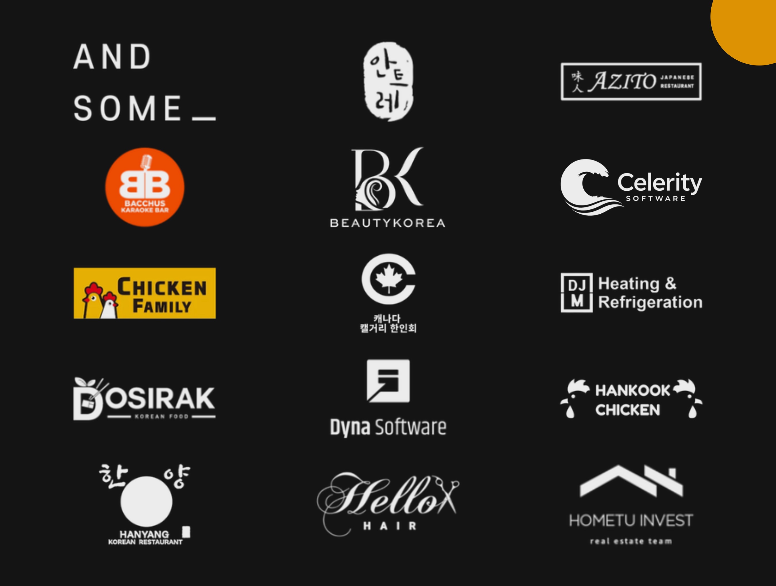 A wall of real noloweb client logos