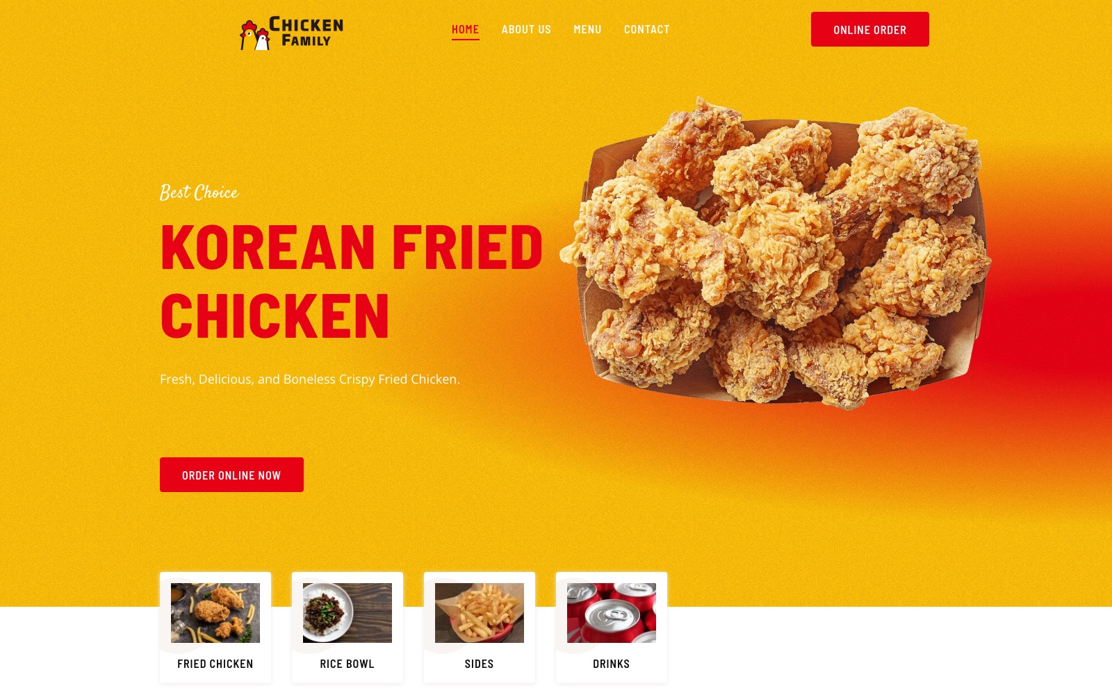 Chicken Family — live website by noloweb