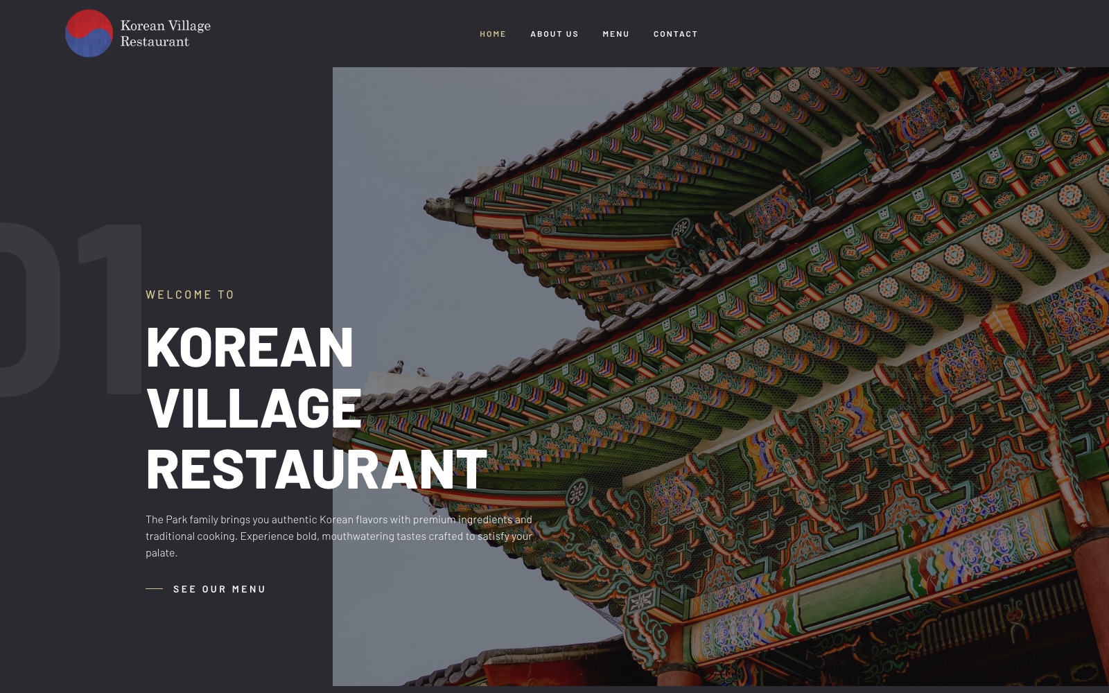 Korean Village — live website by noloweb