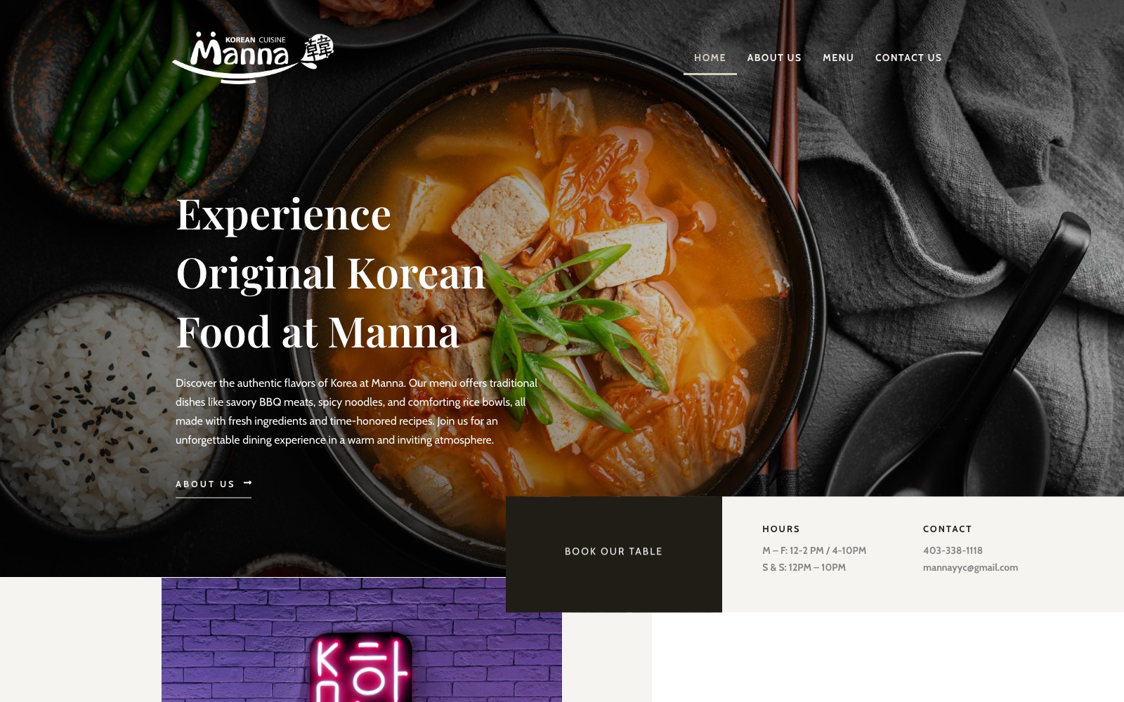 Manna — live website by noloweb