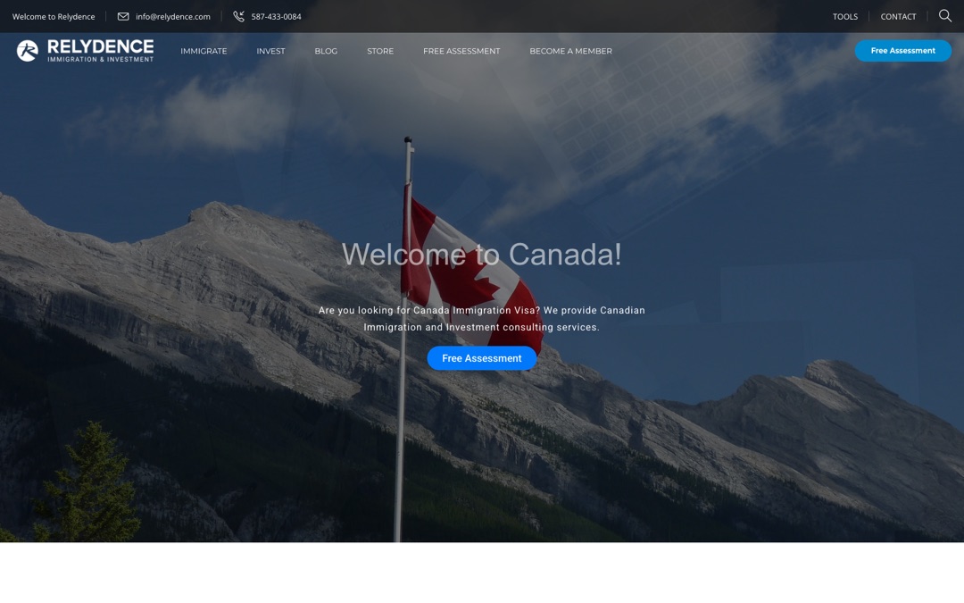 Relydence website by noloweb