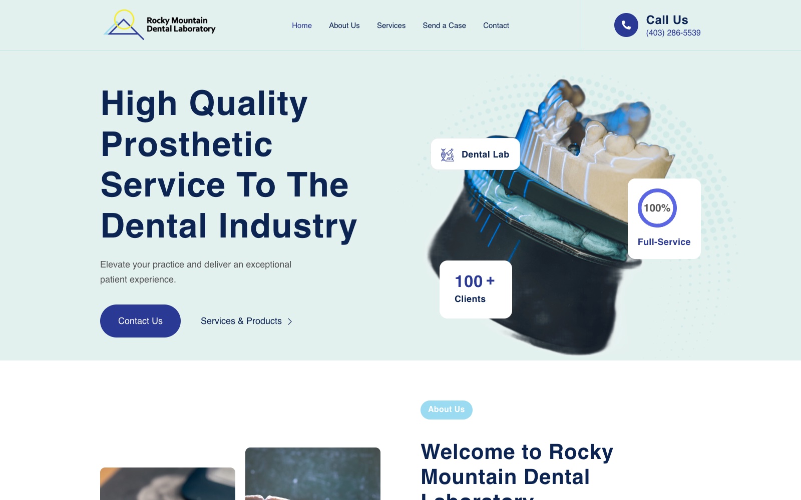 RM Dental Lab — live website by noloweb