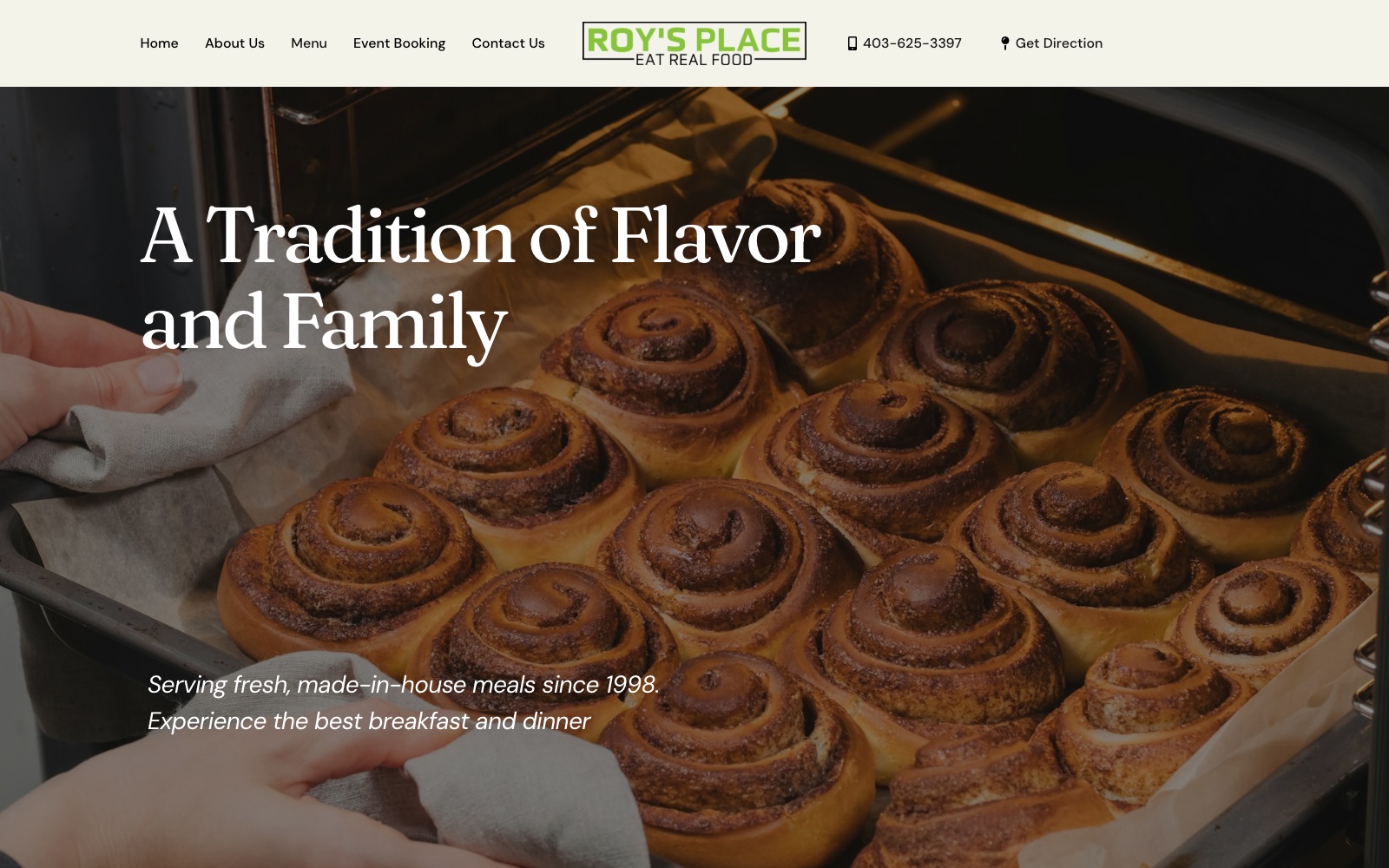 Roy's Place — live website by noloweb