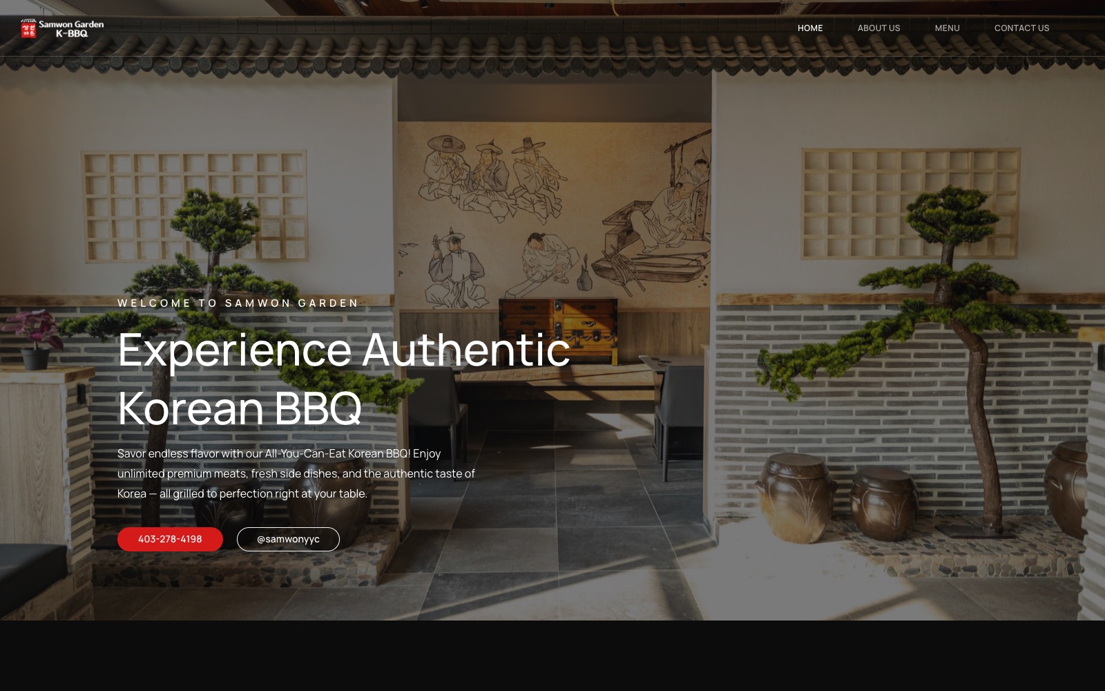 Samwon Garden — live website by noloweb