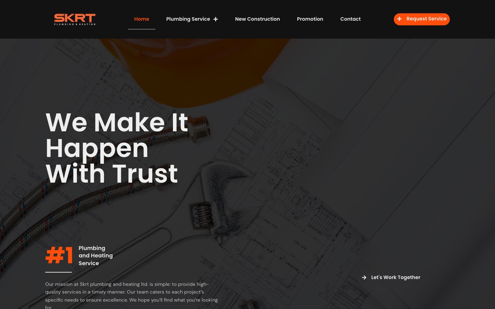 SKRT Plumbing — live website by noloweb