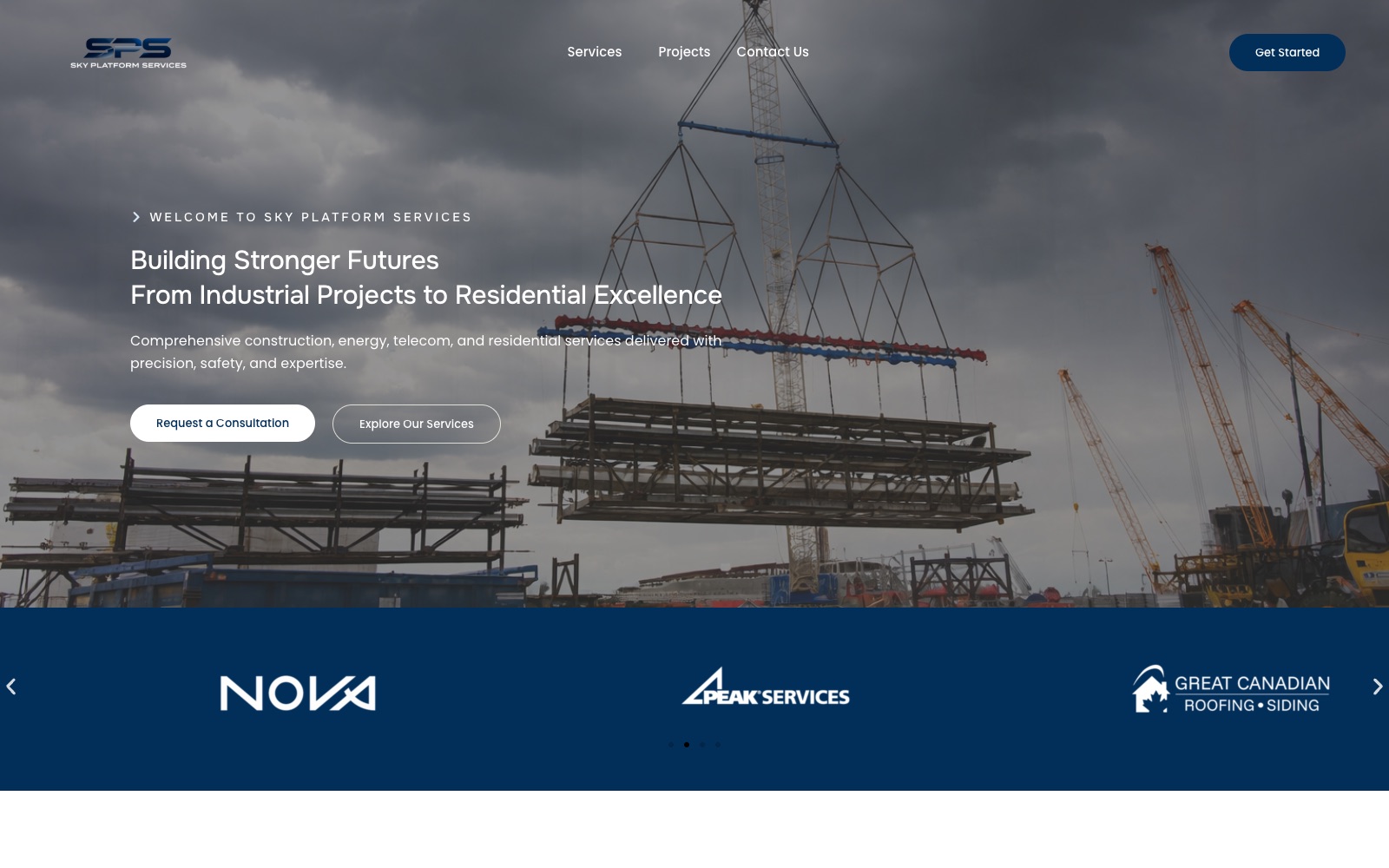 Sky Platform Services — live website by noloweb