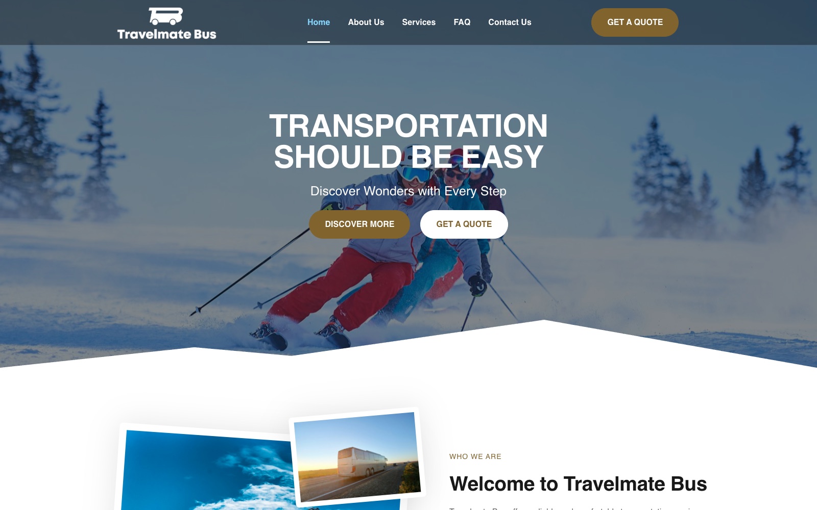 Travelmate — homepage, captured live